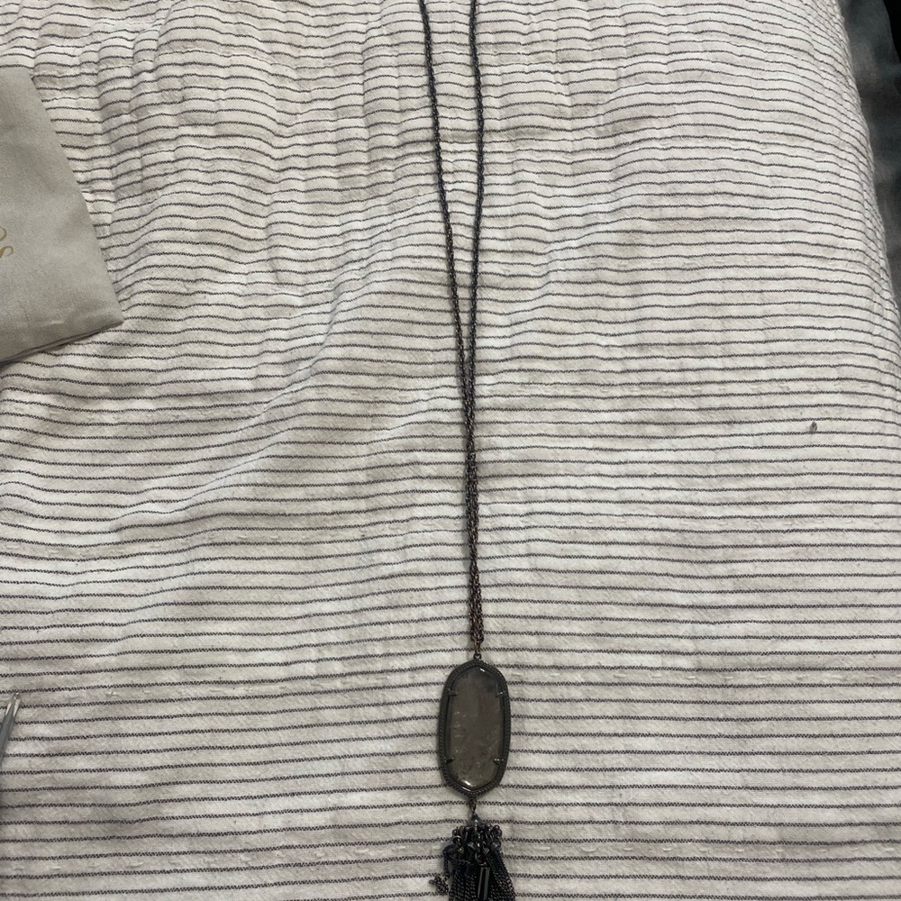 Kendra Scott Black Tassel Necklace